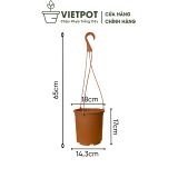  Chậu nhựa treo ban công VIETPOT, trơn, chính hãng, cây kiểng, cây hoa, trang trí sân vườn. 