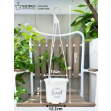  Chậu nhựa treo ban công VIETPOT, hoa văn sweet home, cây kiểng, cây hoa, trang trí sân vườn. 