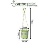  Bộ Chậu Treo VIETPOT, chậu và móc treo,hoa văn MONTARIO, tháo lắp dễ dàng, trang trí bàn, sân thượng 