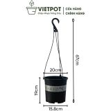  Bộ Chậu Treo VIETPOT, chậu và móc treo,hoa văn MONTARIO, tháo lắp dễ dàng, trang trí bàn, sân thượng 