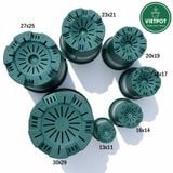  Chậu nhựa trồng cây VIETPOT, màu xanh trơn, trồng hoa kiểng, hoa hồng, để bàn, ban công, sân vườn 