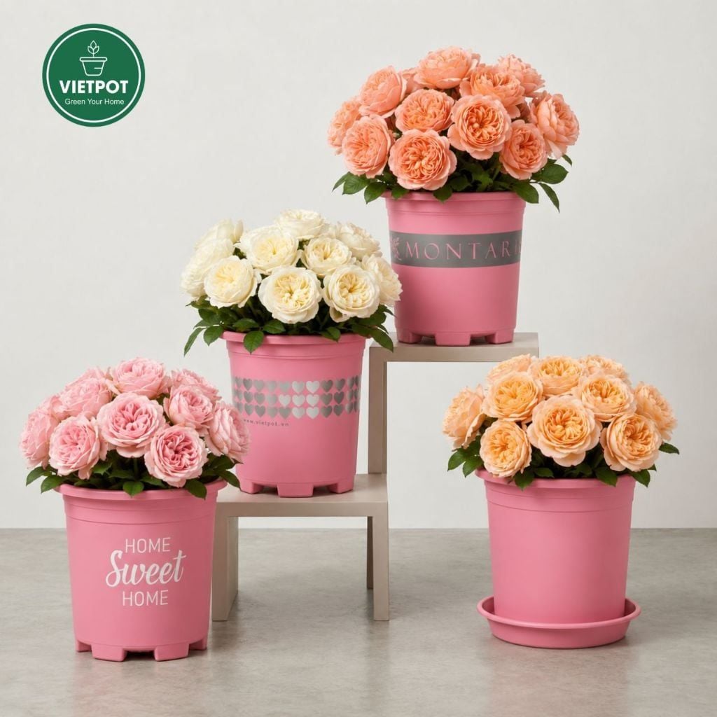  Đất trồng hoa hồng VIETPOT, NAMIX, bao 5 lít, tơi xốp, giữ ẩm tốt, hỗ trợ cây khoẻ ra hoa đẹp. 