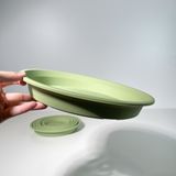  Đĩa nhựa mỏng nhẹ lót chậu cây VIETPOT, xanh mint, cây cảnh, trang trí nhà vườn, ban công 