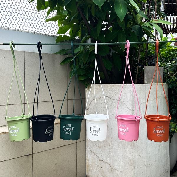  Chậu nhựa treo ban công VIETPOT, hoa văn sweet home, cây kiểng, cây hoa, trang trí sân vườn. 