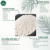  Đá Perlite VIETPOT, bao 5 lít, 400gr, size 3-6mm, hợp chất tự nhiên, trồng rau, thủy canh. 