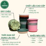  Chậu Nhựa Trồng Cây VIETPOT, size lớn 34x36cm MONTARIO, 6,6gallon, trang trí bàn, sân vườn, ban công 