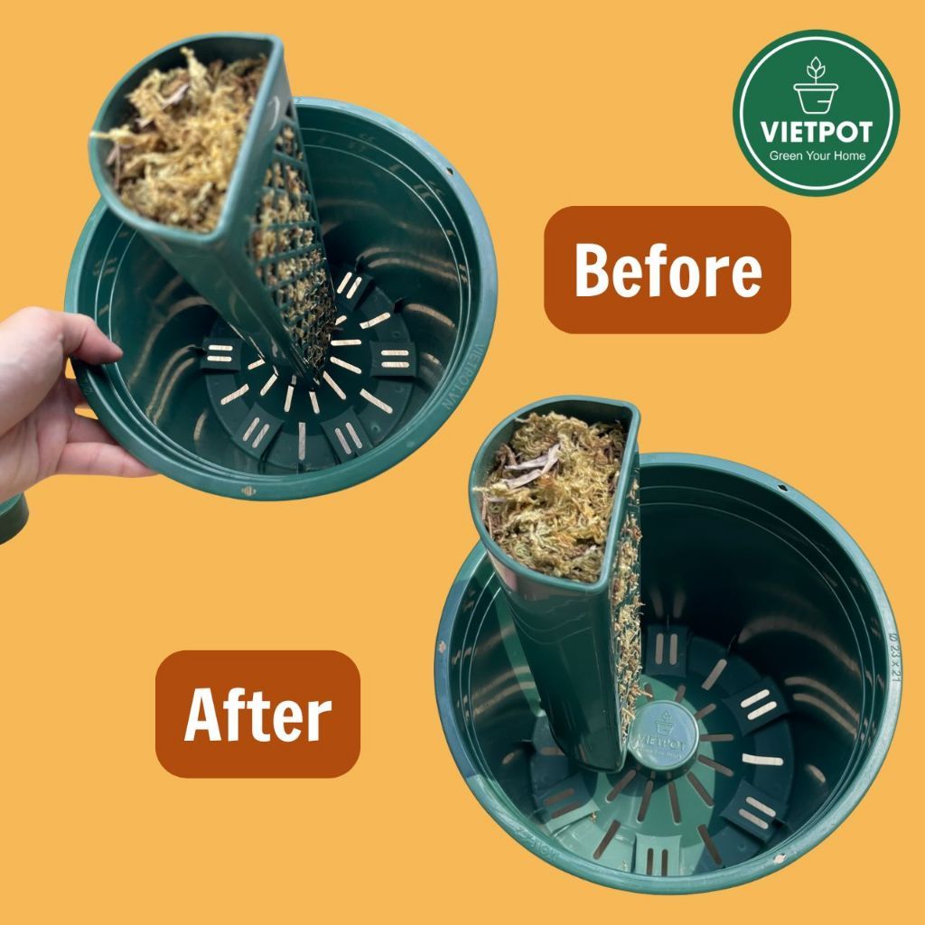  Khớp nối lệch tâm trụ leo kiểng lá VIETPOT, giúp tối ưu hóa không gian, hỗ trợ rễ cây phát triển. 
