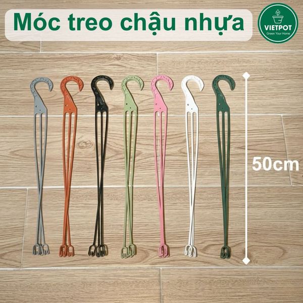  Móc treo chậu nhựa VIETPOT, dài 50cm, treo nhiều loại chậu có vành, lắp ráp dễ dàng, bền bỉ 