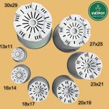 Chậu nhựa trồng cây VIETPOT, màu xám, hoa văn Sweet Home, trồng hoa kiểng lá, để nhà, sân vườn. 