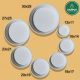  Đĩa nhựa mỏng nhẹ lót chậu cây VIETPOT, màu xám, cây cảnh, trang trí nhà vườn, ban công 