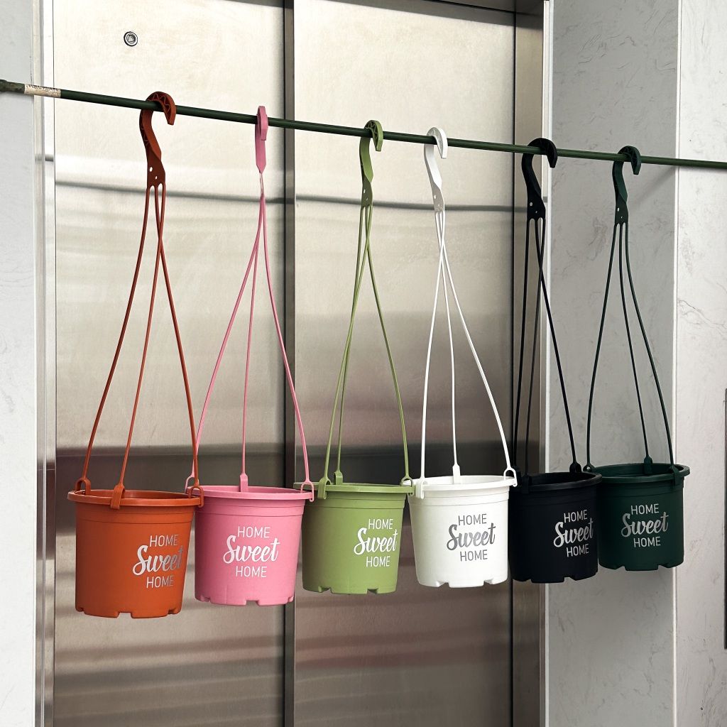  Chậu nhựa treo ban công VIETPOT, hoa văn sweet home, cây kiểng, cây hoa, trang trí sân vườn. 