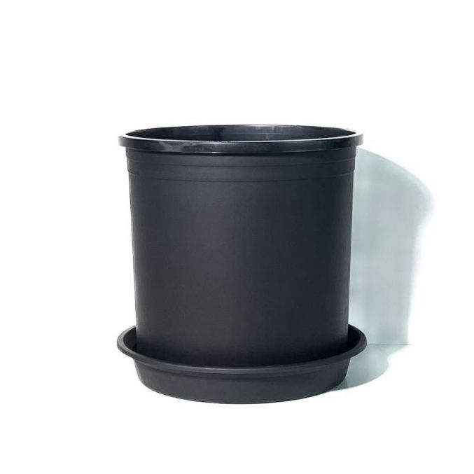  Chậu nhựa trồng cây VIETPOT, màu đen trơn, trồng hoa kiểng, trang trí ban công, sân vườn, sân thượng 
