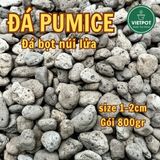  Đá Pumice VIETPOT, bao 800gr, size 1-2cm, giá thể trồng cây cung cấp khoáng chất cho hoa, xương rồng 