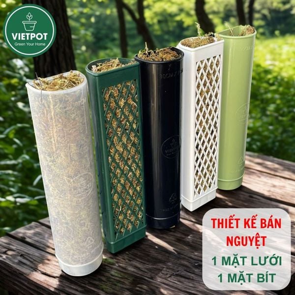  Trụ rêu bán nguyệt cao cấp VIETPOT, 30x7cm, hỗ trợ rễ phát triển, cho cây kiểng lá, kiểng lá leo 
