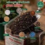  Đất trồng hoa hồng VIETPOT, NAMIX, bao 5 lít, tơi xốp, giữ ẩm tốt, hỗ trợ cây khoẻ ra hoa đẹp. 