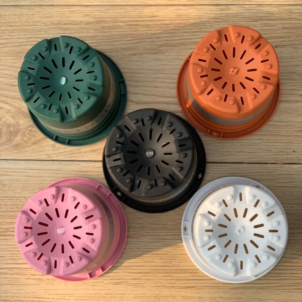  Chậu nhựa trồng cây VIETPOT, size 13x11, trơn, chính hãng, kiếng lá hoa, sen đá, bàn làm việc 
