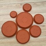  Đĩa nhựa mỏng nhẹ lót chậu cây VIETPOT, màu cam, cây cảnh, trang trí nhà vườn, ban công 
