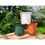  Chậu nhựa trồng cây VIETPOT, màu Cam Trơn, trồng kiểng lá, hoa hồng, để ban công, sân vườn. 