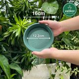  Đĩa nhựa mỏng nhẹ lót chậu cây VIETPOT, màu xanh, cây cảnh, trang trí nhà vườn, ban công 