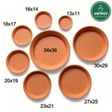  Đĩa nhựa mỏng nhẹ lót chậu cây VIETPOT, màu cam, cây cảnh, trang trí nhà vườn, ban công 