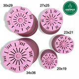  Chậu nhựa trồng cây VIETPOT, màu hồng, hoa văn Sweet Home, trồng hoa kiểng lá, để nhà, sân vườn. 