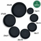  Đĩa nhựa mỏng nhẹ lót chậu cây VIETPOT, màu đen, cây cảnh, trang trí nhà vườn, ban công 