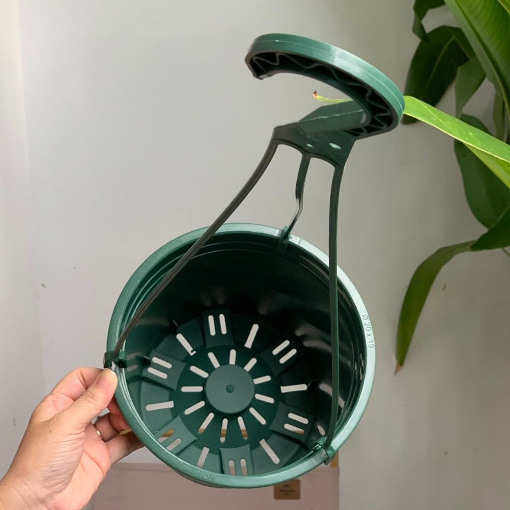  Bộ Chậu Treo VIETPOT, chậu và móc treo,hoa văn MONTARIO, tháo lắp dễ dàng, trang trí bàn, sân thượng 