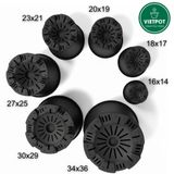  Chậu nhựa trồng cây VIETPOT, màu đen trơn, trồng hoa kiểng, trang trí ban công, sân vườn, sân thượng 