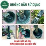  Trụ rêu bán nguyệt cao cấp VIETPOT, 30x7cm, hỗ trợ rễ phát triển, cho cây kiểng lá, kiểng lá leo 