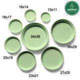  Đĩa nhựa mỏng nhẹ lót chậu cây VIETPOT, xanh mint, cây cảnh, trang trí nhà vườn, ban công 
