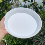  Đĩa nhựa mỏng nhẹ lót chậu cây VIETPOT, màu trắng, cây cảnh, trang trí nhà vườn, ban công 