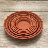  Đĩa nhựa mỏng nhẹ lót chậu cây VIETPOT, màu cam, cây cảnh, trang trí nhà vườn, ban công 