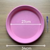  Đĩa nhựa mỏng nhẹ lót chậu cây VIETPOT, màu hồng, cây cảnh, trang trí nhà vườn, ban công 