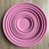  Đĩa nhựa mỏng nhẹ lót chậu cây VIETPOT, màu hồng, cây cảnh, trang trí nhà vườn, ban công 