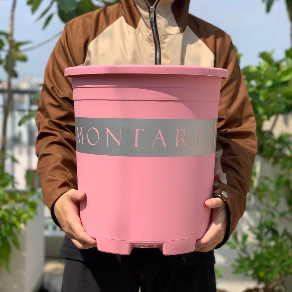  Chậu Nhựa Trồng Cây VIETPOT, size lớn 34x36cm MONTARIO, 6,6gallon, trang trí bàn, sân vườn, ban công 
