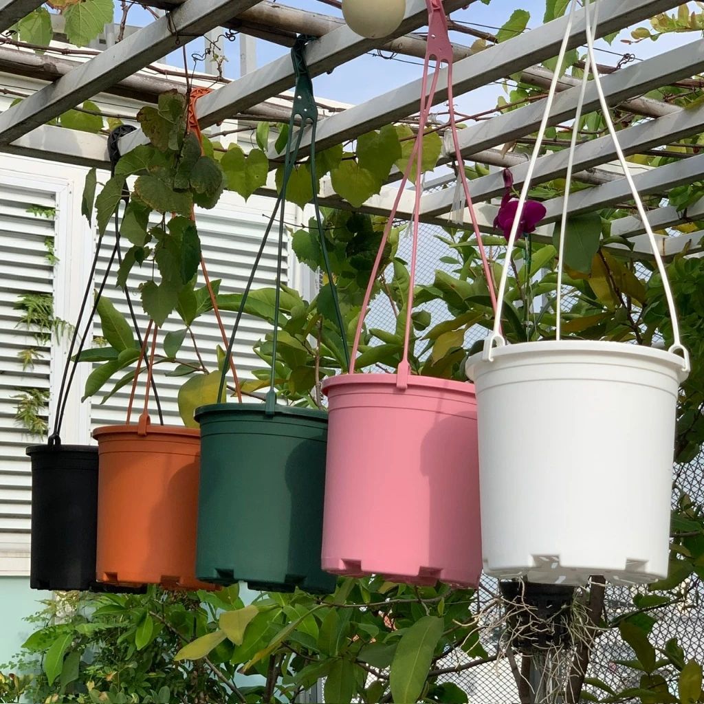 Chậu nhựa treo ban công VIETPOT, trơn, chính hãng, cây kiểng, cây hoa, trang trí sân vườn. 