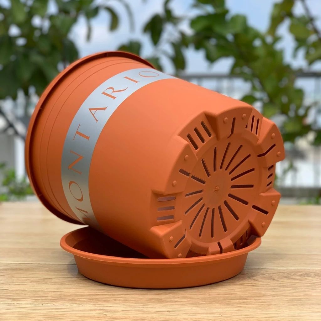  Đĩa nhựa mỏng nhẹ lót chậu cây VIETPOT, màu cam, cây cảnh, trang trí nhà vườn, ban công 