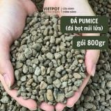  Đá Pumice VIETPOT, bao 800gr, size nhỏ, giá thể trồng cây cung cấp khoáng chất cho hoa, xương rồng 