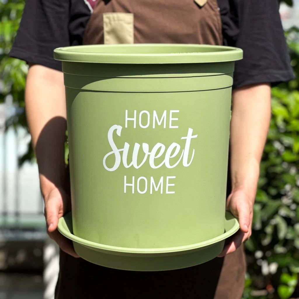  Chậu nhựa trồng cây VIETPOT, size lớn 34x36cm, 6.6gal, Sweet home, trồng hoa kiểng để sân vườn nhà. 