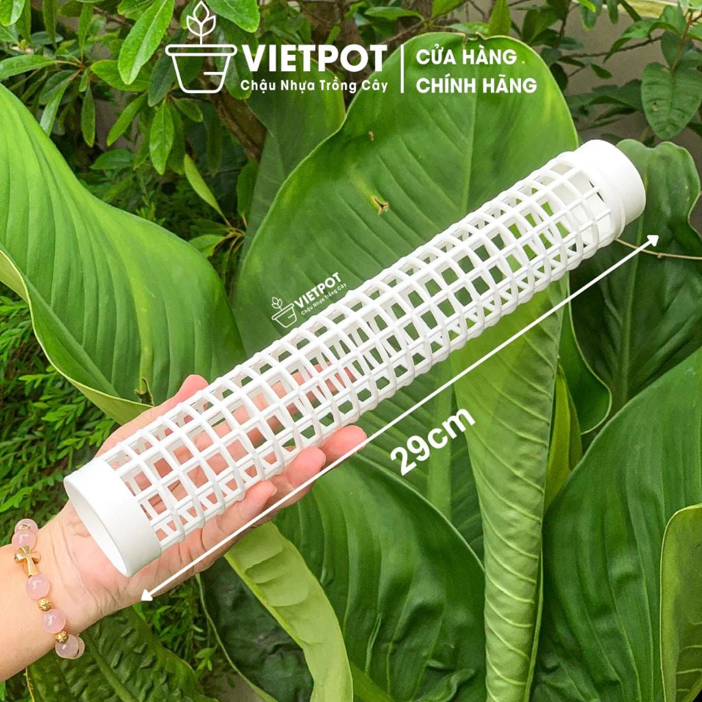 Trụ Nhựa VIETPOT, Gắn Chậu Trồng Kiểng Lá Leo Trụ, Vừa Khớp Nối Các Chậu VIETPOT trang trí sân vườn. 