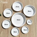  Đĩa nhựa mỏng nhẹ lót chậu cây VIETPOT, màu trắng, cây cảnh, trang trí nhà vườn, ban công 