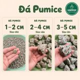  Đá Pumice VIETPOT, bao 800gr, size 1-2cm, giá thể trồng cây cung cấp khoáng chất cho hoa, xương rồng 