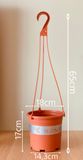  Bộ Chậu Treo VIETPOT, chậu và móc treo,hoa văn MONTARIO, tháo lắp dễ dàng, trang trí bàn, sân thượng 