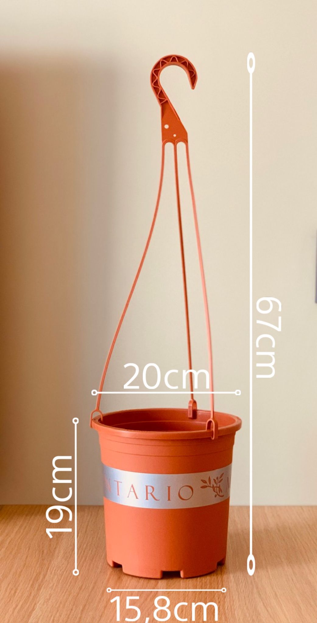  Bộ Chậu Treo VIETPOT, chậu và móc treo,hoa văn MONTARIO, tháo lắp dễ dàng, trang trí bàn, sân thượng 