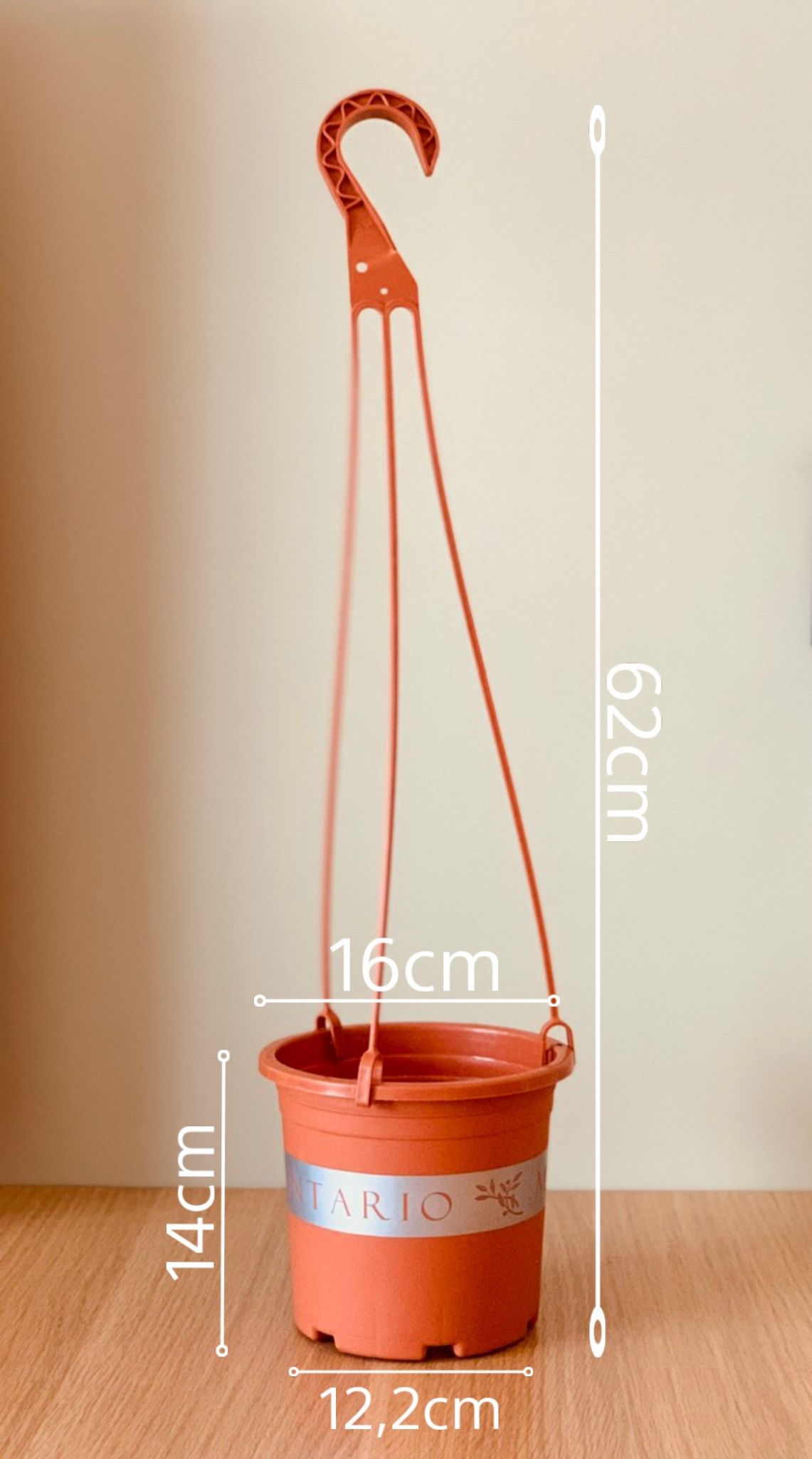  Bộ Chậu Treo VIETPOT, chậu và móc treo,hoa văn MONTARIO, tháo lắp dễ dàng, trang trí bàn, sân thượng 