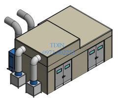Phòng sơn sạch-cấp khí áp dương 2,2m