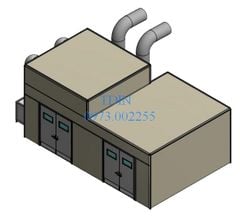 Phòng sơn sạch-cấp khí áp dương 2,2m