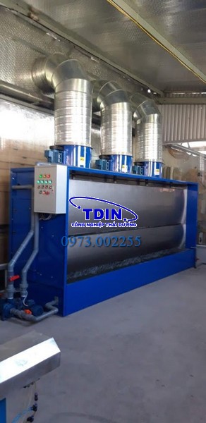 Buồng sơn nước 2 máng tràn rộng 5500 cao 1940
