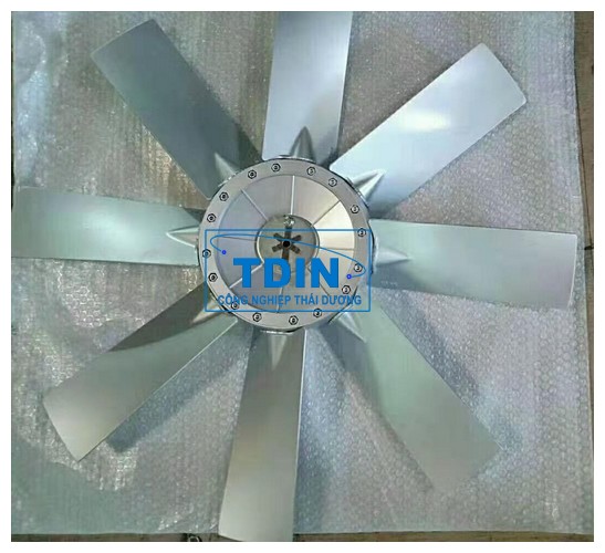 Cánh quạt hợp kim nhôm tdin Đường kính 800 8 cánh lỗ trục 28