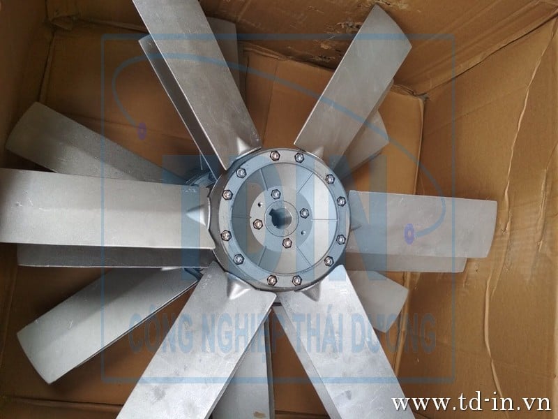Cánh quạt trục hợp kim nhôm D600 Lỗ trục 24 6cánh